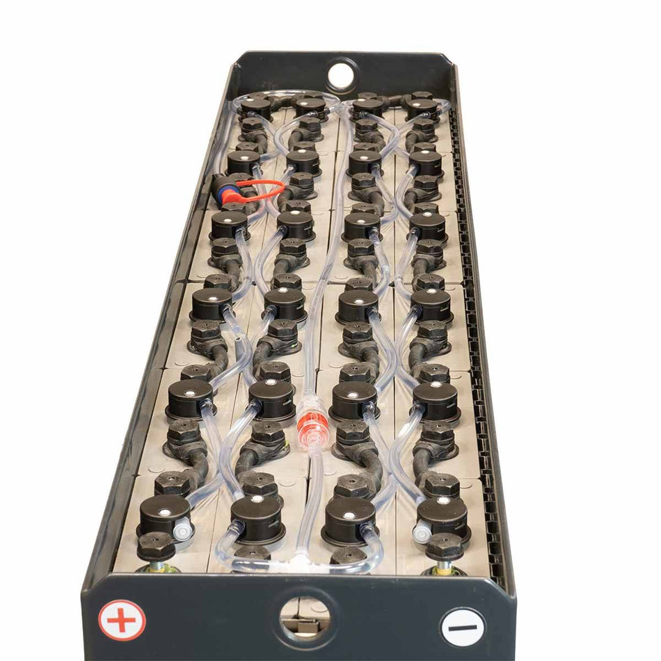 48V Gabelstaplerbatterie 3 PzS 240 Ah (1270 * 275 * 460mm L/B/H) Trog 46090400 inkl. Aquamatik