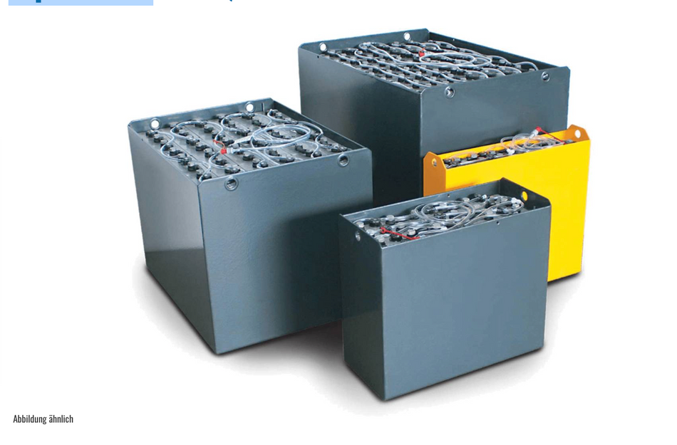 24V Gabelstaplerbatterie 3 PzS 375 Ah (790 * 210 * 816mm L/B/H) Trog 57074068 inkl. Aquamatik