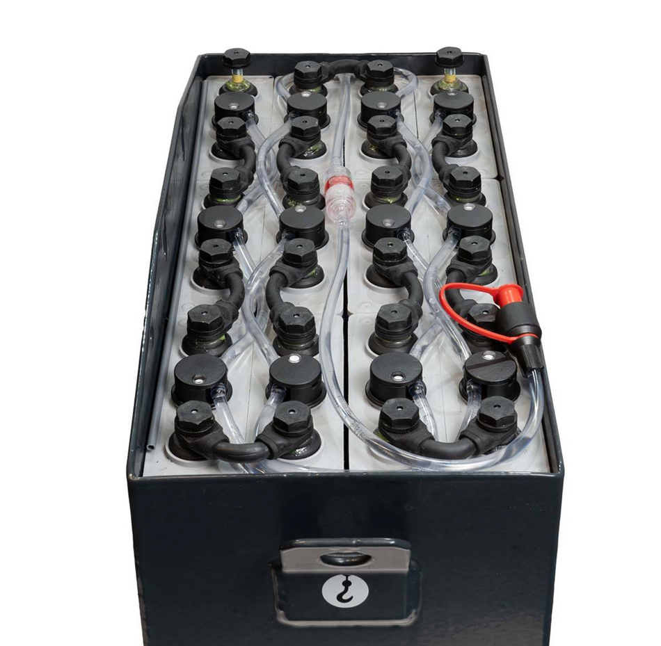 24V Gabelstaplerbatterie 3 PzS 270 Ah (604 * 268 * 550mm L/B/H) Trog 41189300 inkl. Aquamatik